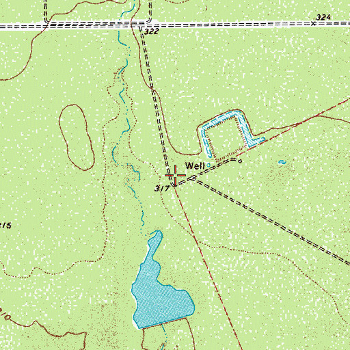 Topographic Map of El Caballero Airport, TX