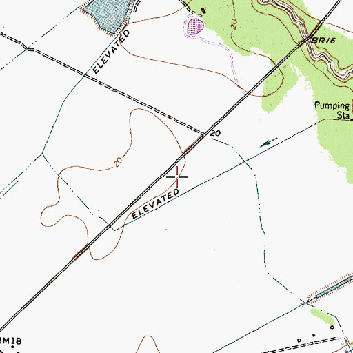 Topographic Map of Knape Airport, TX
