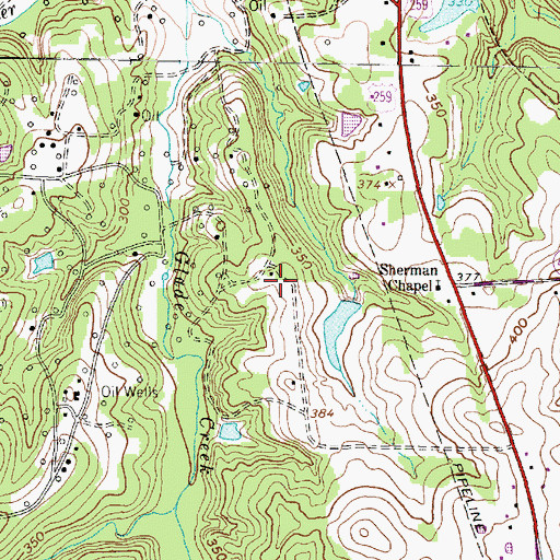 Topographic Map of Tailwheel Airport, TX