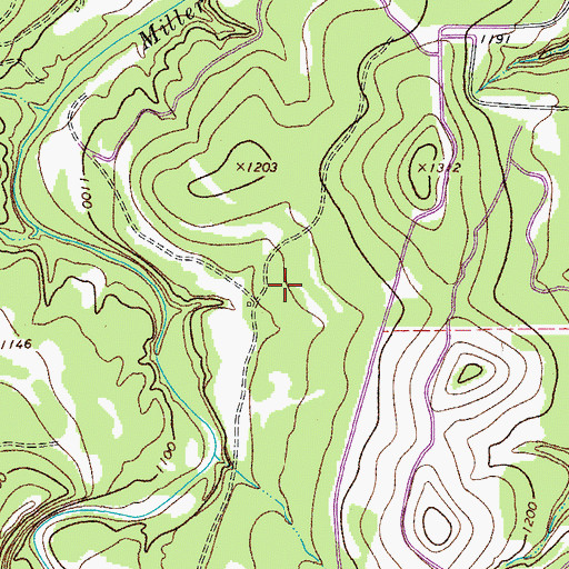 Topographic Map of Harris Ranch Airport, TX