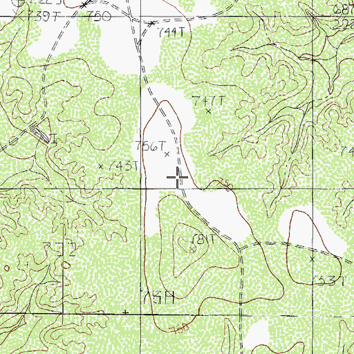 Topographic Map of Indio-Faith Airport, TX