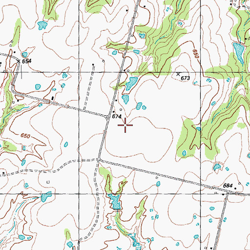 Topographic Map of Skida Patch Airport, TX
