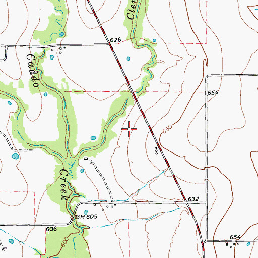 Topographic Map of Fly-N-Ski Airport, TX