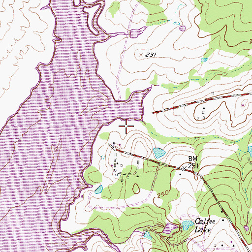 Topographic Map of Flying Hare Field, TX