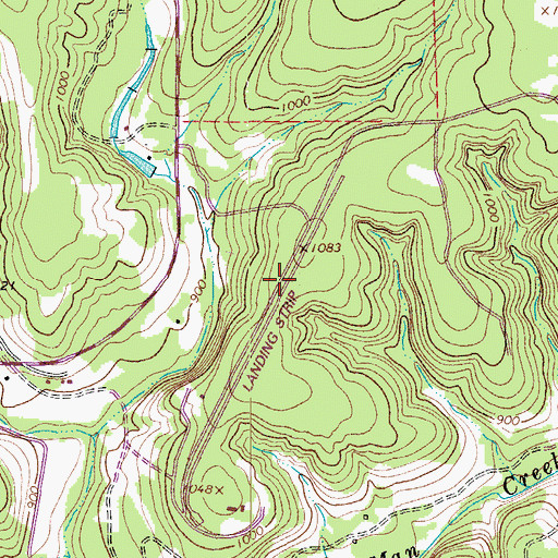 Topographic Map of White Wings Airport, TX