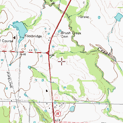 Topographic Map of Oak Glen Ranch Airport, TX