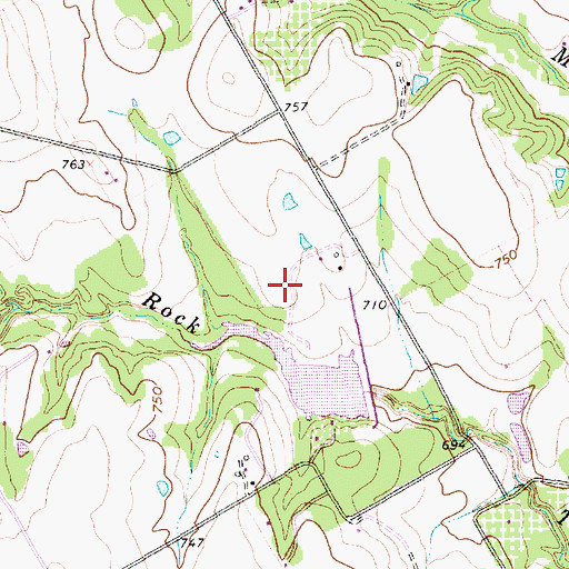 Topographic Map of Drennan Airport, TX