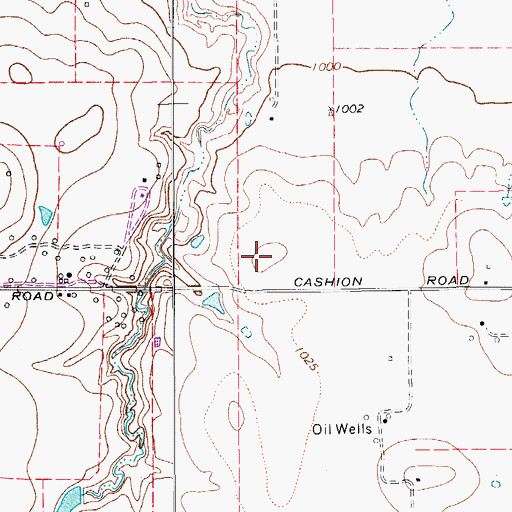 Topographic Map of Dave Eby Field, TX