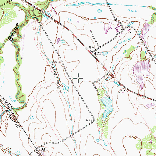 Topographic Map of Coyote Field, TX
