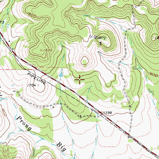 Topographic Map of Kennedy Ranch Airport, TX