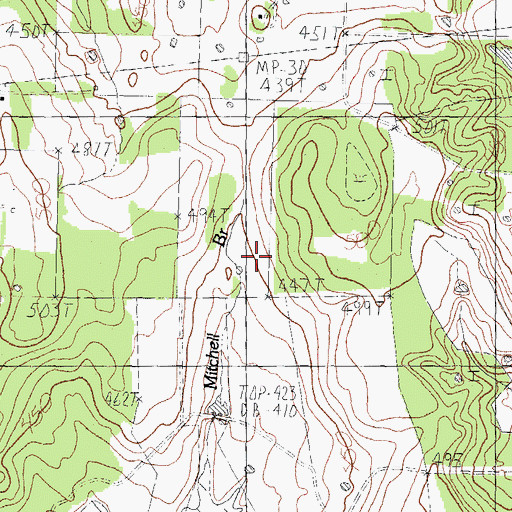 Topographic Map of Deer Meadow Ranch Airport, TX