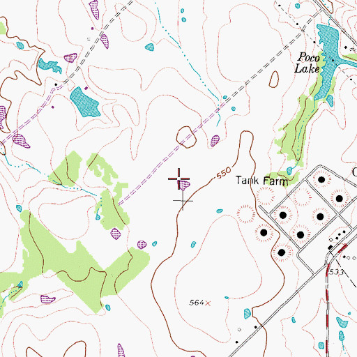 Topographic Map of Wits End Ranch Airport, TX