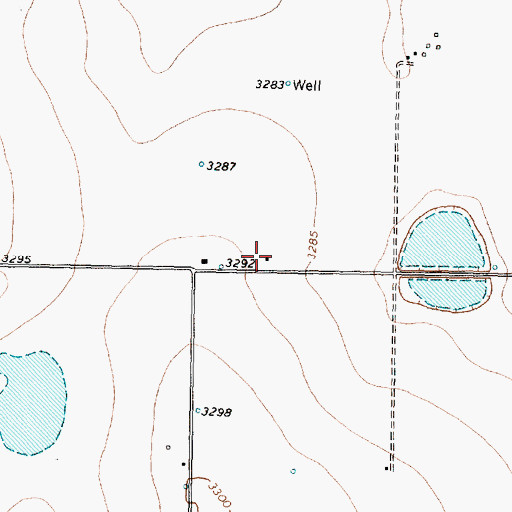 Topographic Map of Outback Airport, TX