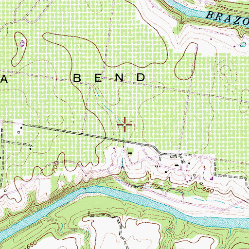 Topographic Map of The Landings, TX