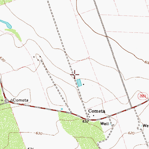 Topographic Map of Loma De Cometa Airport, TX