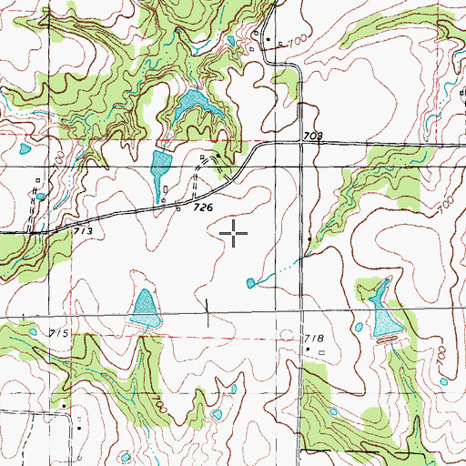 Topographic Map of Brushy Creek Airport, TX