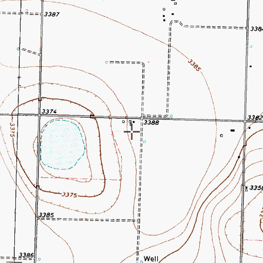 Topographic Map of True Airport, TX