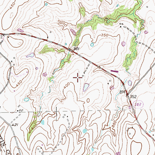 Topographic Map of Rabb and Nobra Airport, TX