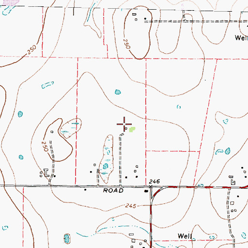 Topographic Map of Zadow Air Airport, TX