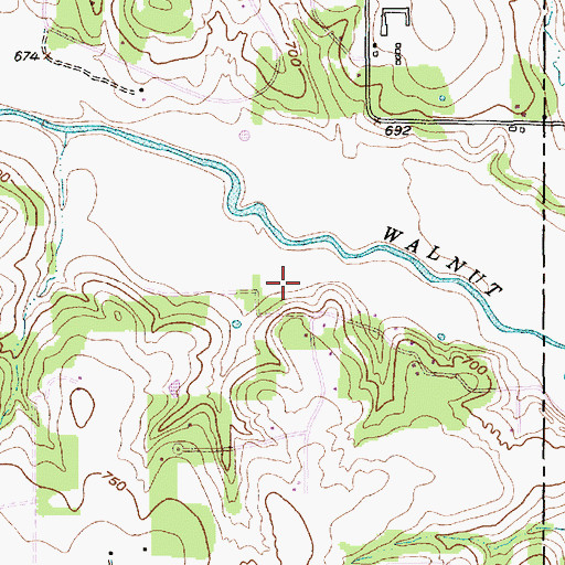 Topographic Map of Moore Private Airport, TX