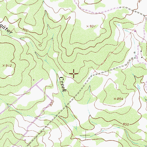 Topographic Map of Flying R Ranch Airport, TX