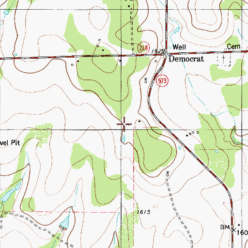 Topographic Map of Carlisle Airport, TX