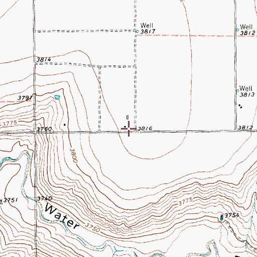 Topographic Map of Ott Farms Airport, TX