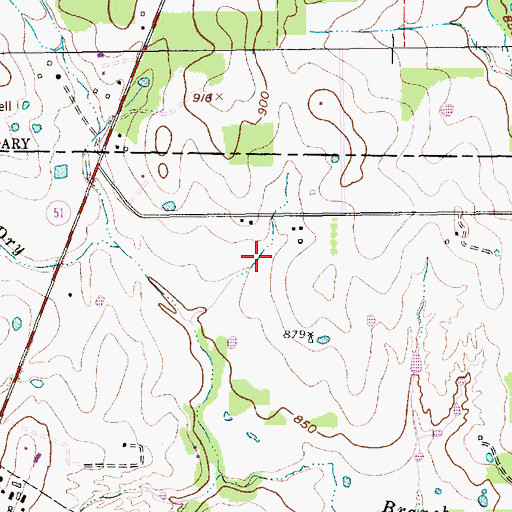 Topographic Map of Flying E Ranch Airport, TX