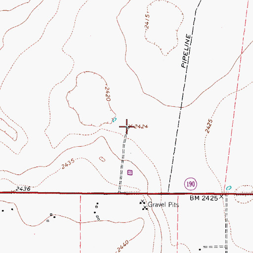 Topographic Map of Christian Ranch Airport, TX