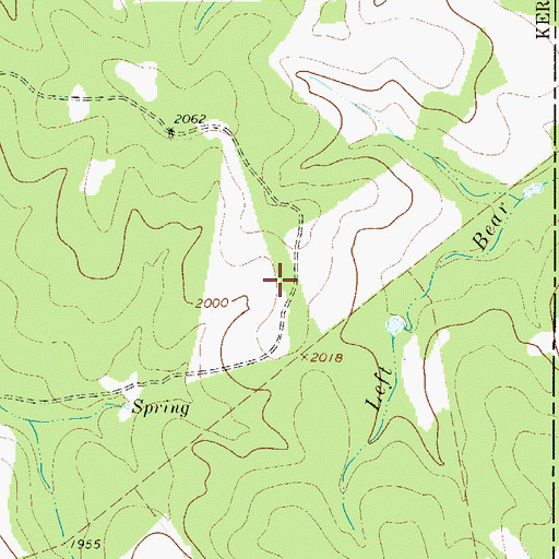 Topographic Map of Indian Springs Ranch Airport, TX
