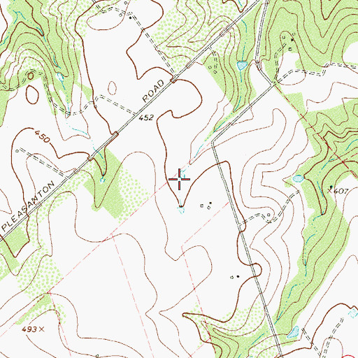 Topographic Map of Circle P Ranch Airport, TX