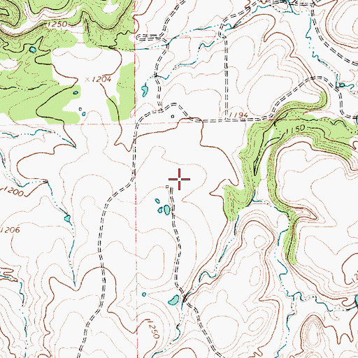Topographic Map of Moore Ranch Airport, TX