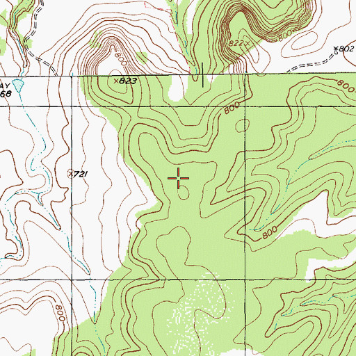 Topographic Map of W4 Ranch Airport, TX