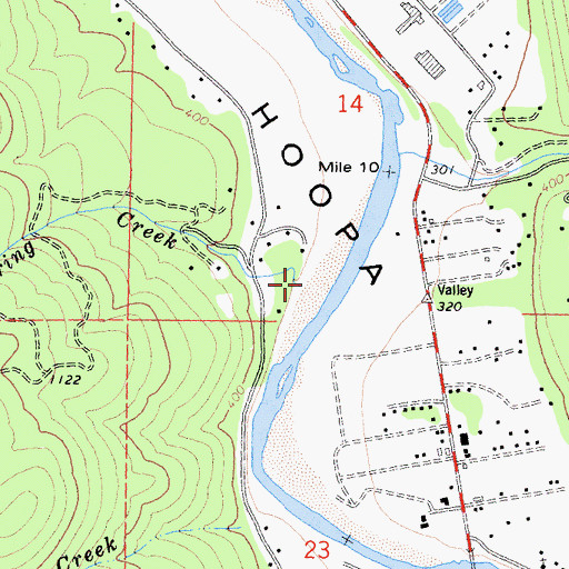 Topographic Map of Spring Creek, CA