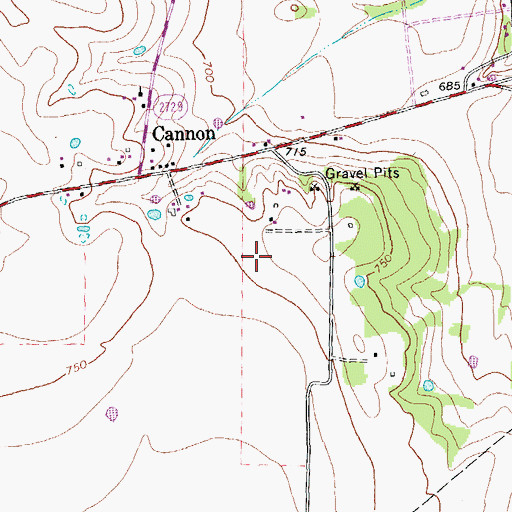 Topographic Map of Tilghman Airport, TX