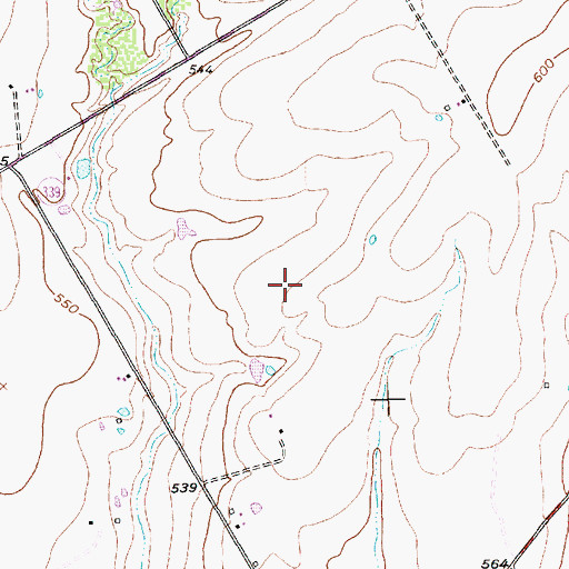 Topographic Map of The Landing, TX