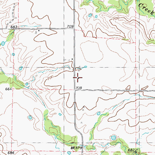 Topographic Map of Beaver Creek Airport, TX