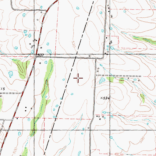 Topographic Map of Reeder Airport, TX