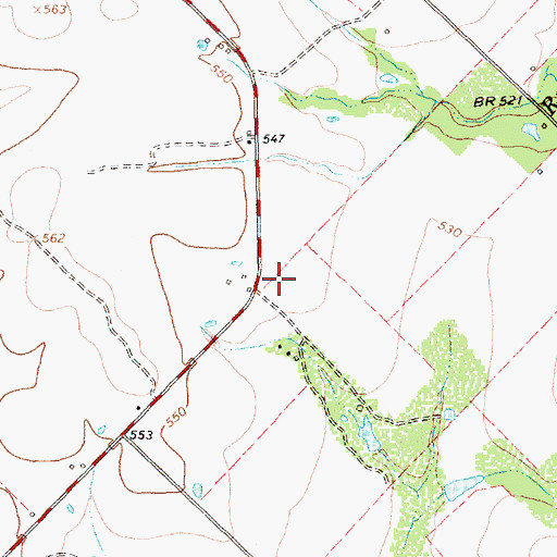 Topographic Map of Rives Air Park, TX