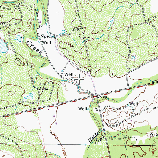 Topographic Map of Rafter P Airport, TX