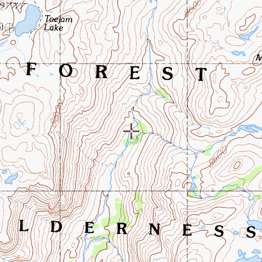 Topographic Map of Spring Creek, CA