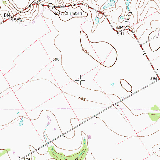 Topographic Map of Coyote Crossing Airport, TX