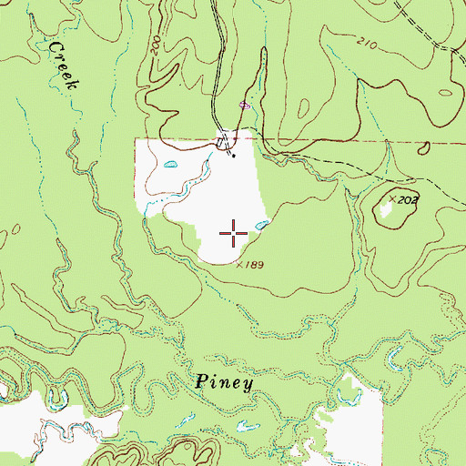 Topographic Map of Anderosa Airpark, TX