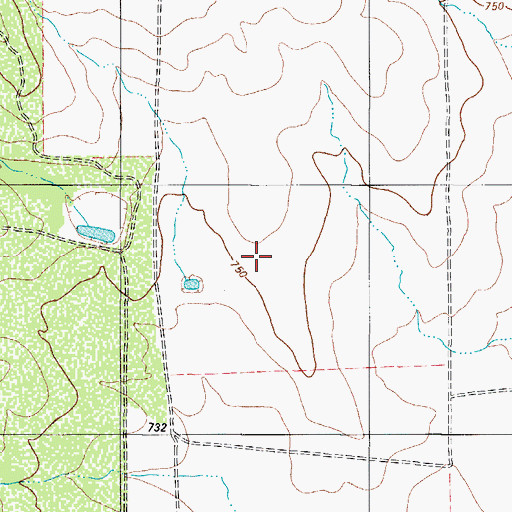 Topographic Map of Miller Ranch Airport, TX