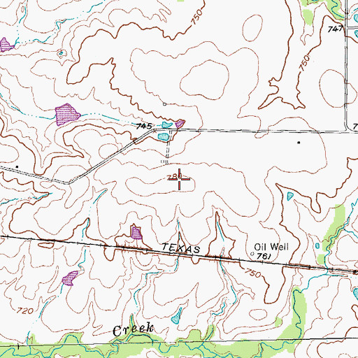 Topographic Map of LM Ranch Airport, TX