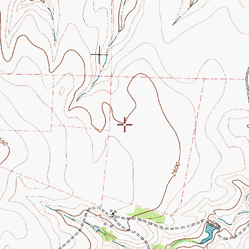 Topographic Map of Split B Ranch Airport, TX