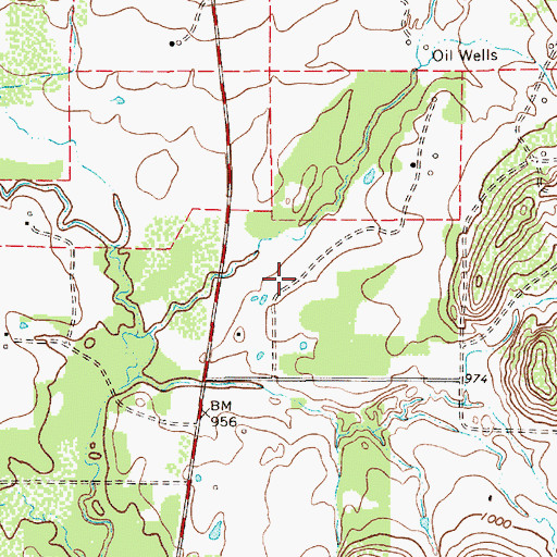 Topographic Map of Flyin Armadillo Airport, TX