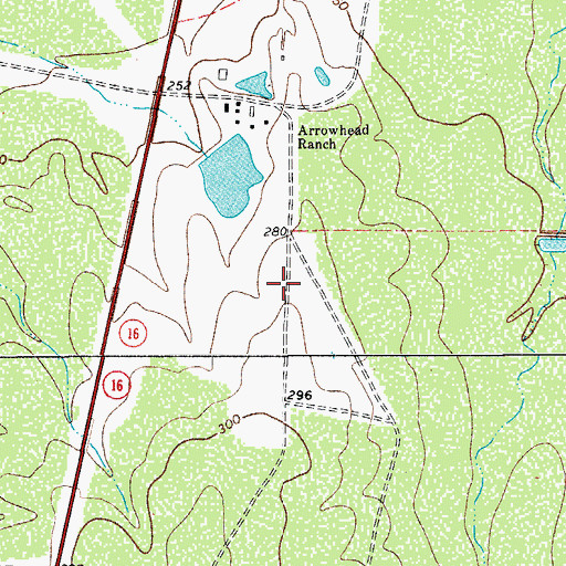 Topographic Map of Arrowhead Ranch Airport, TX