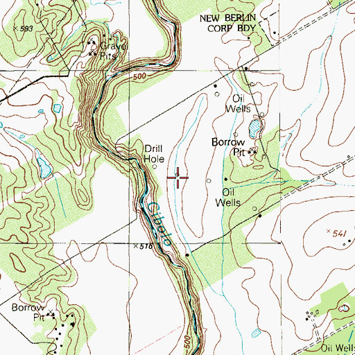 Topographic Map of Cibolo Sea-Willo Airpark, TX