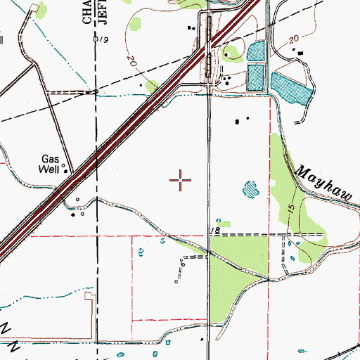 Topographic Map of Griffith Ranch Airport, TX